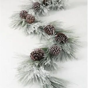 Sullivans Artificial Flocked Long Needle Garland 72"L Green - 6'L x 15"W x 7"H